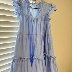 Light Blue Ruffle Dress